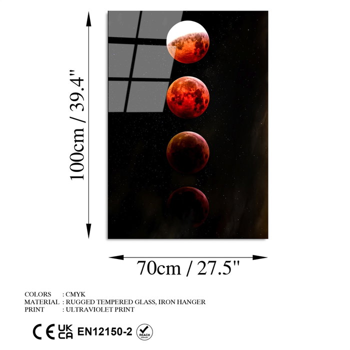 Wallity UV-201 Pintura Decorativa de Vidrio Templado Multicolor 70 x 100 cm